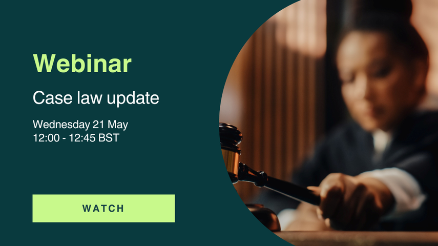 Webinar: Case law update