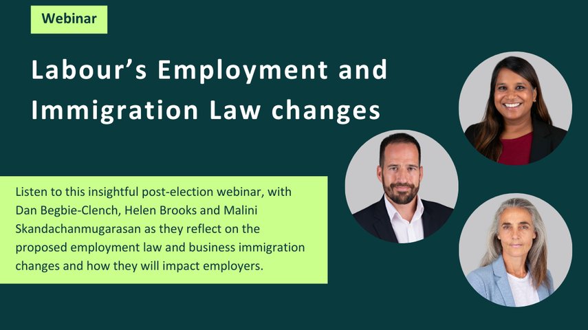 Webinar: Labour's Employment and Immigration Law changes presented in conjunction with the French Chamber of Commerce