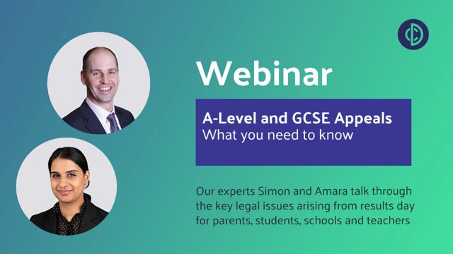 A-Level & GCSE Appeals Webinar
